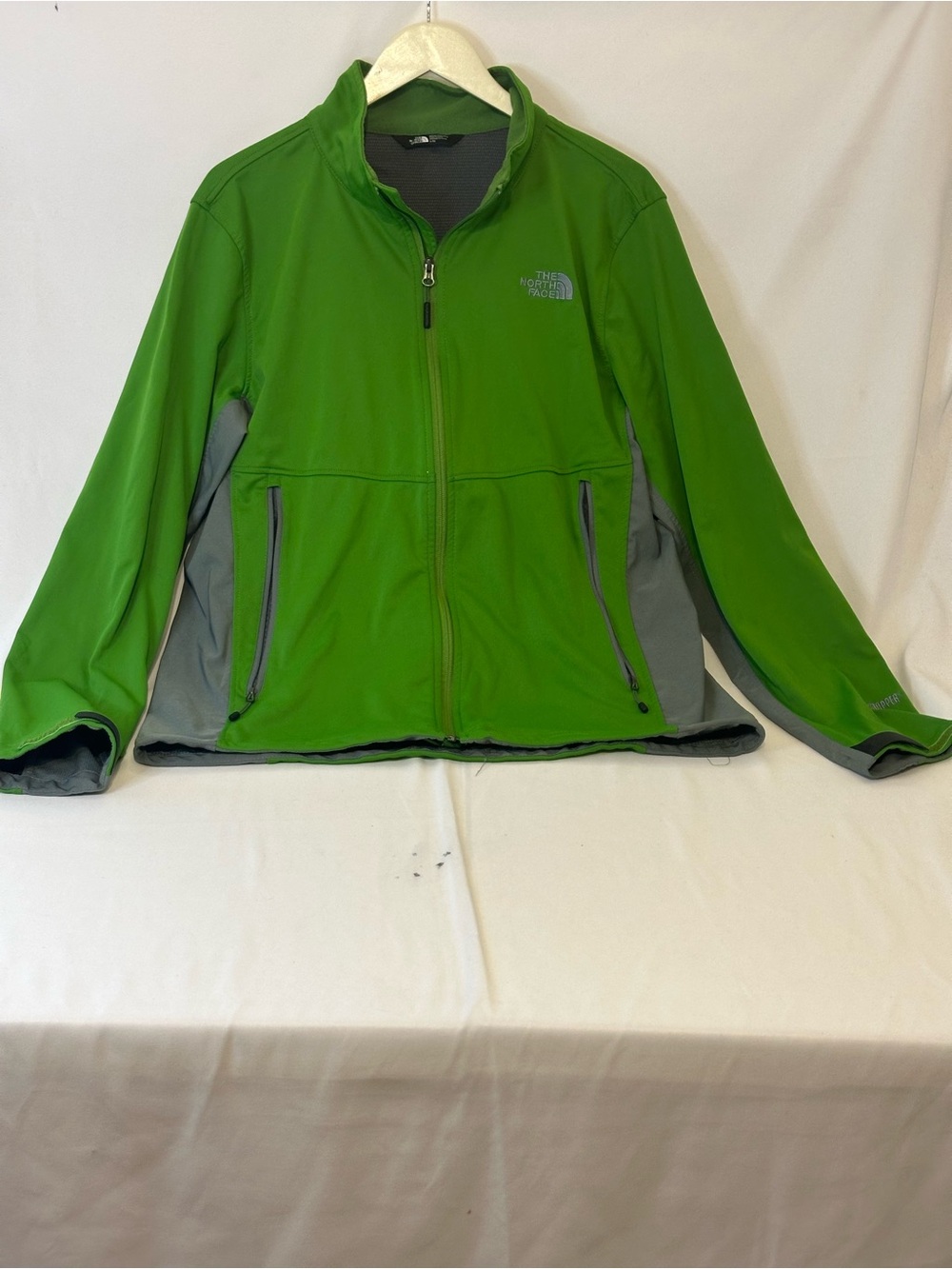The North Face Green and Gray Performance Softshell Jacket
